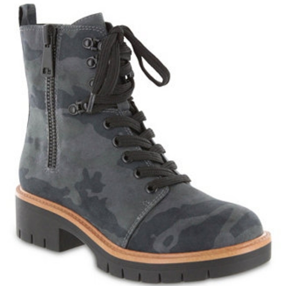 MIA Shoes - Mia River Camouflage Lace Up Lug Boots